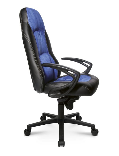Speed chair zwart/ stof grijs